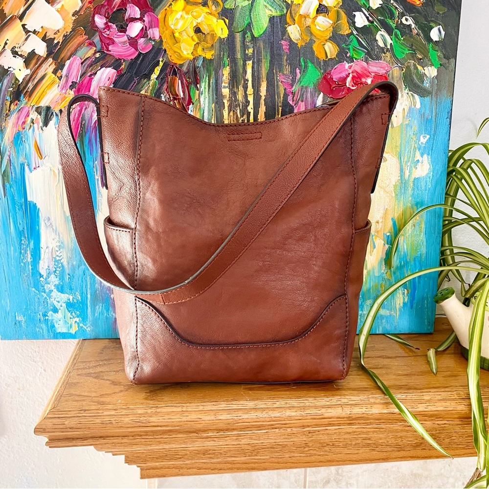 Frye Brown Leather Hobo Bag - Picture 4 of 15